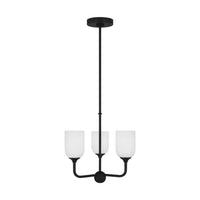 Emile Three Light Small Chandelier — 60 W