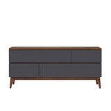 West Bros Serra 4 Drawer Dresser, on white, Slate lacquer fronts