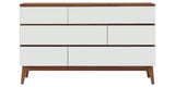 West Bros Serra 6 Drawer Dresser in 80 Walnut