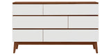 West Bros Serra 6 Drawer Dresser in 79 Toast