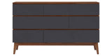 West Bros Serra 6 Drawer Dresser in 79 Toast