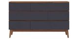 West Bros Serra 6 Drawer Dresser in 80 Walnut
