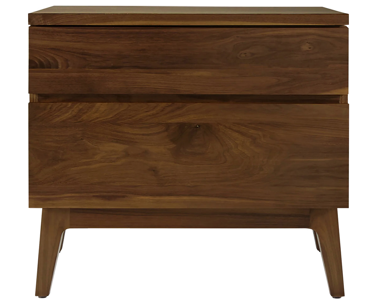 West Bros Serra Bedside Chest in 80 Walnut
