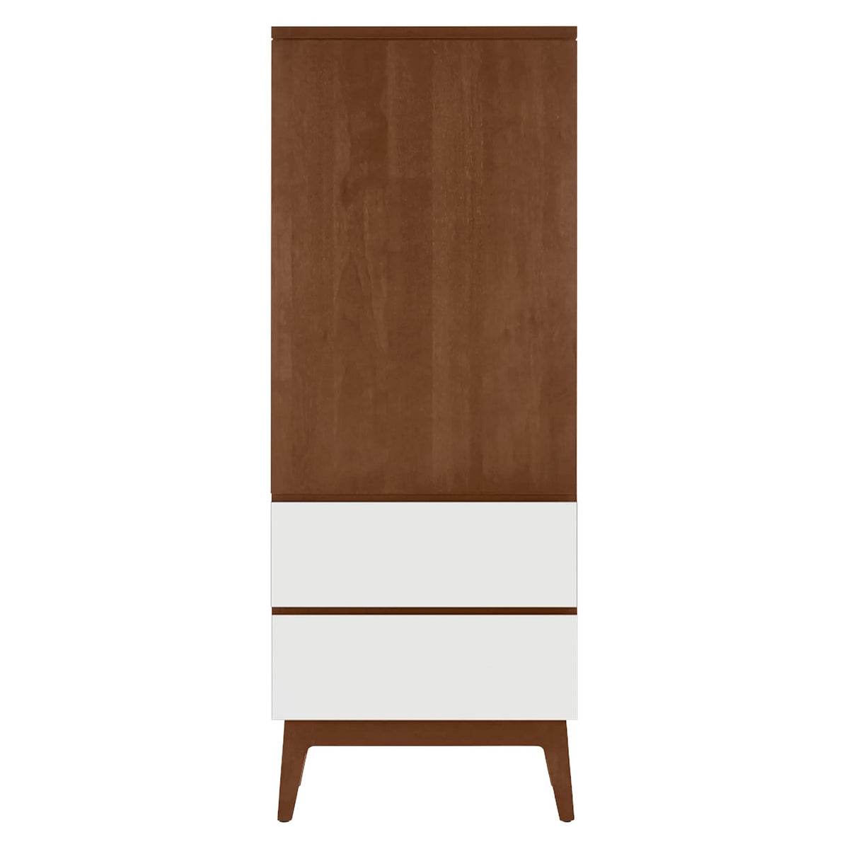 West Bros Serra Dressing Tower in 79 Toast, on white, Mist Lacquer drawer front colour