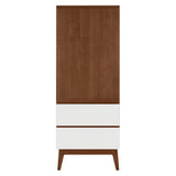 West Bros Serra Dressing Tower in 79 Toast, on white, Mist Lacquer drawer front colour