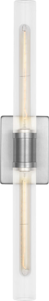 Keaton 30" Vanity Sconce — Clear Fluted