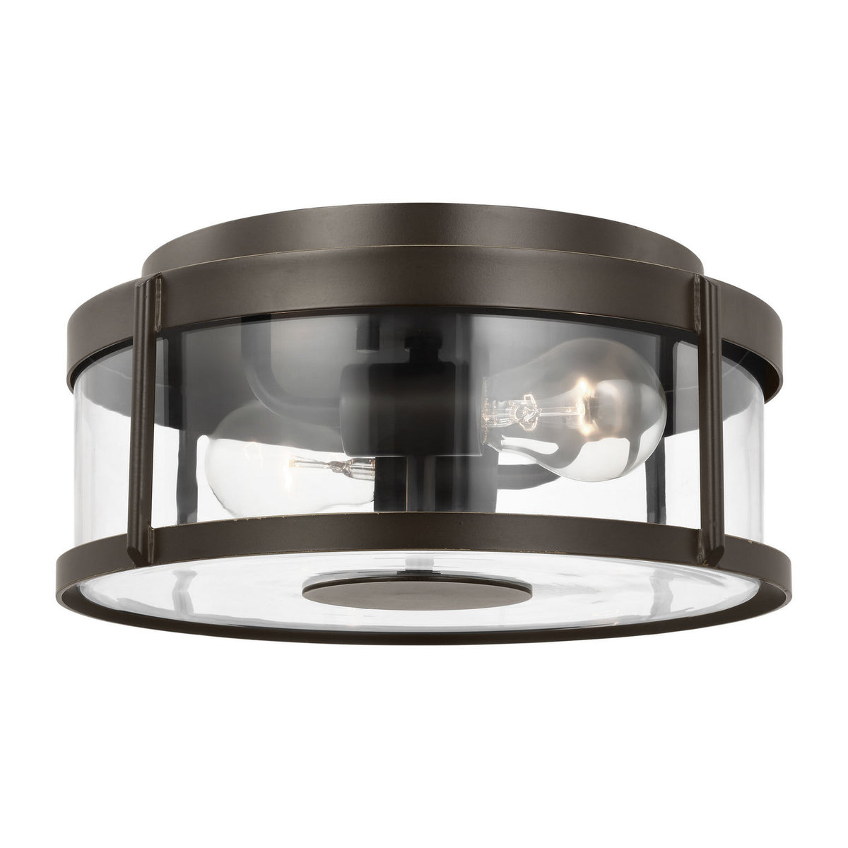 Luning Two Light Flush Mount — Clear
