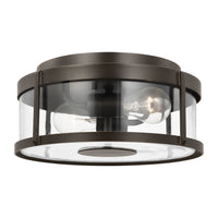 Luning Two Light Flush Mount — Clear