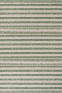 Xaren Coastal Striped Machine Washable Rug