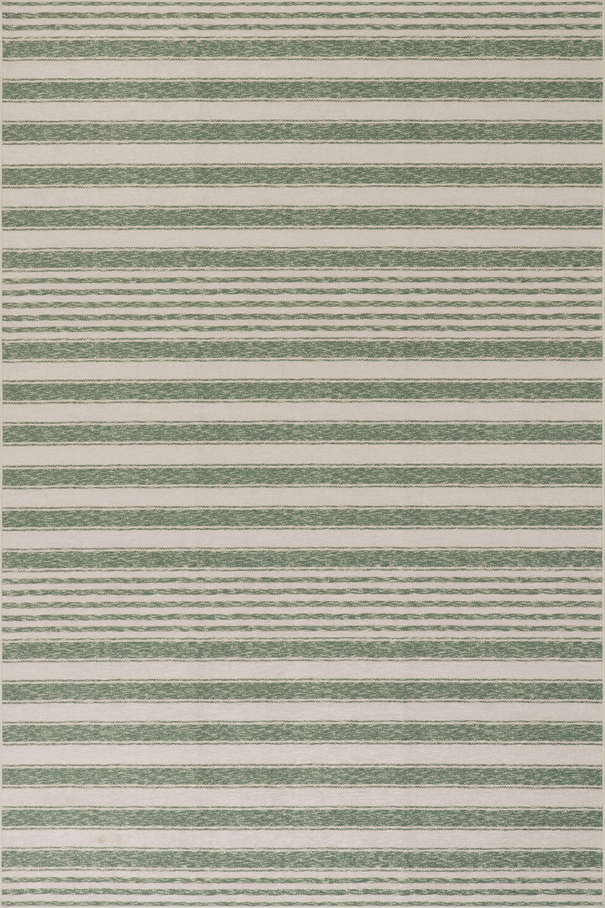 Xaren Coastal Striped Machine Washable Rug