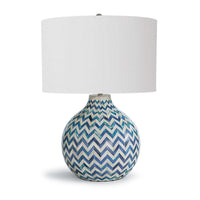 Chevron Bone One Light Table Lamp — Indigo