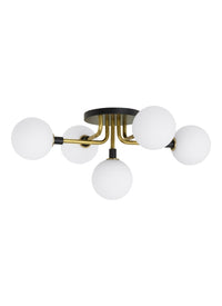 Viaggio Five Light Flush Mount — White