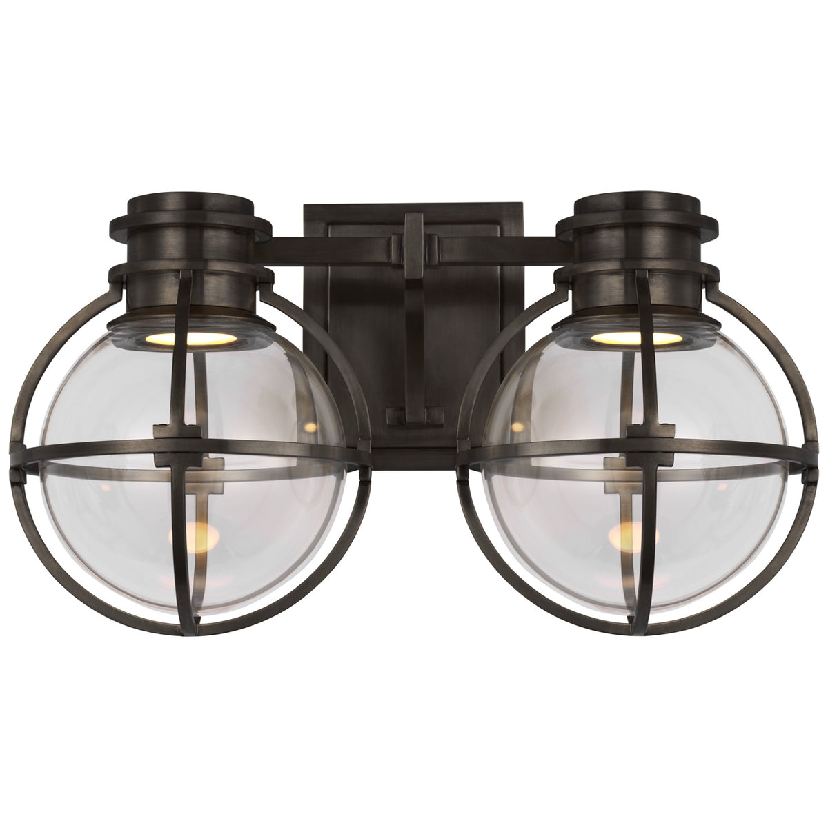 Gracie Double Sconce with Clear Glass