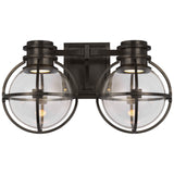 Gracie Double Sconce with Clear Glass