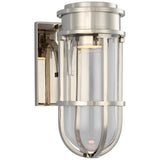 Gracie Tall Bracketed Sconce with Clear Glass