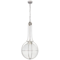Gracie Large Captured Globe Pendant with Clear Glass