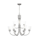 Miles Nine Light Chandelier — Clear