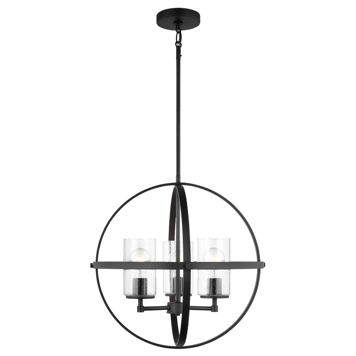 Alturas Three Light Chandelier — Clear Seeded