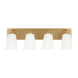 Miles Four Light Bath — Etched white glass