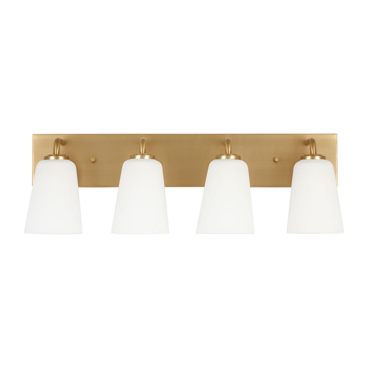 Miles Four Light Bath — Etched white glass