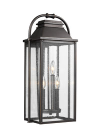 Three Light Outdoor Wall Sconce — 22.50"