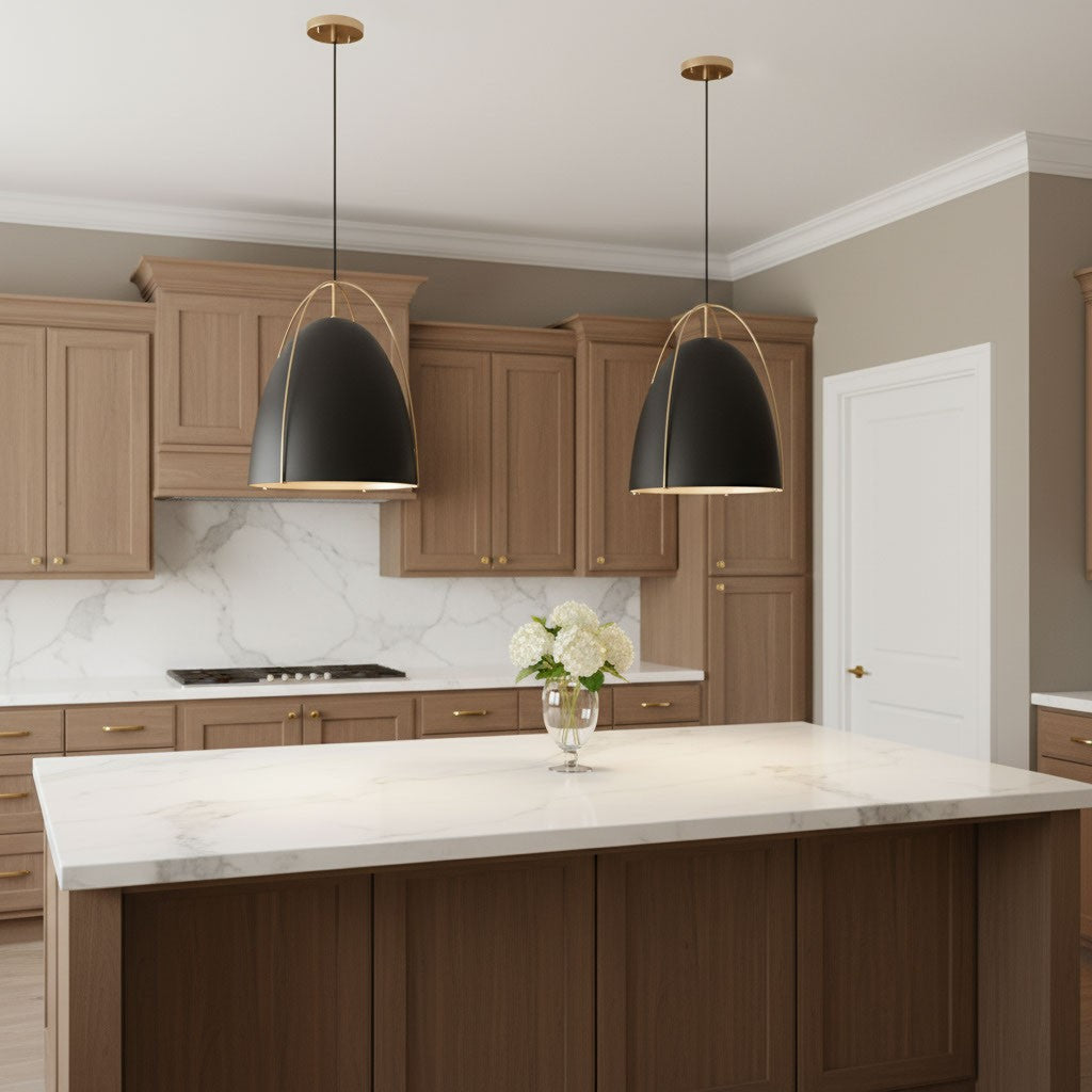 Norman Large Pendant — Midnight Black, 75 W