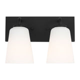 Miles Two Light Bath — Etched white glass