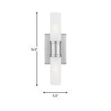 Two Light Bath Vanity — 16.00"