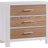 White Brushed Oak with Natural Oak | Rustico 3 Drawer Dresser | Valley Ridge Furniture