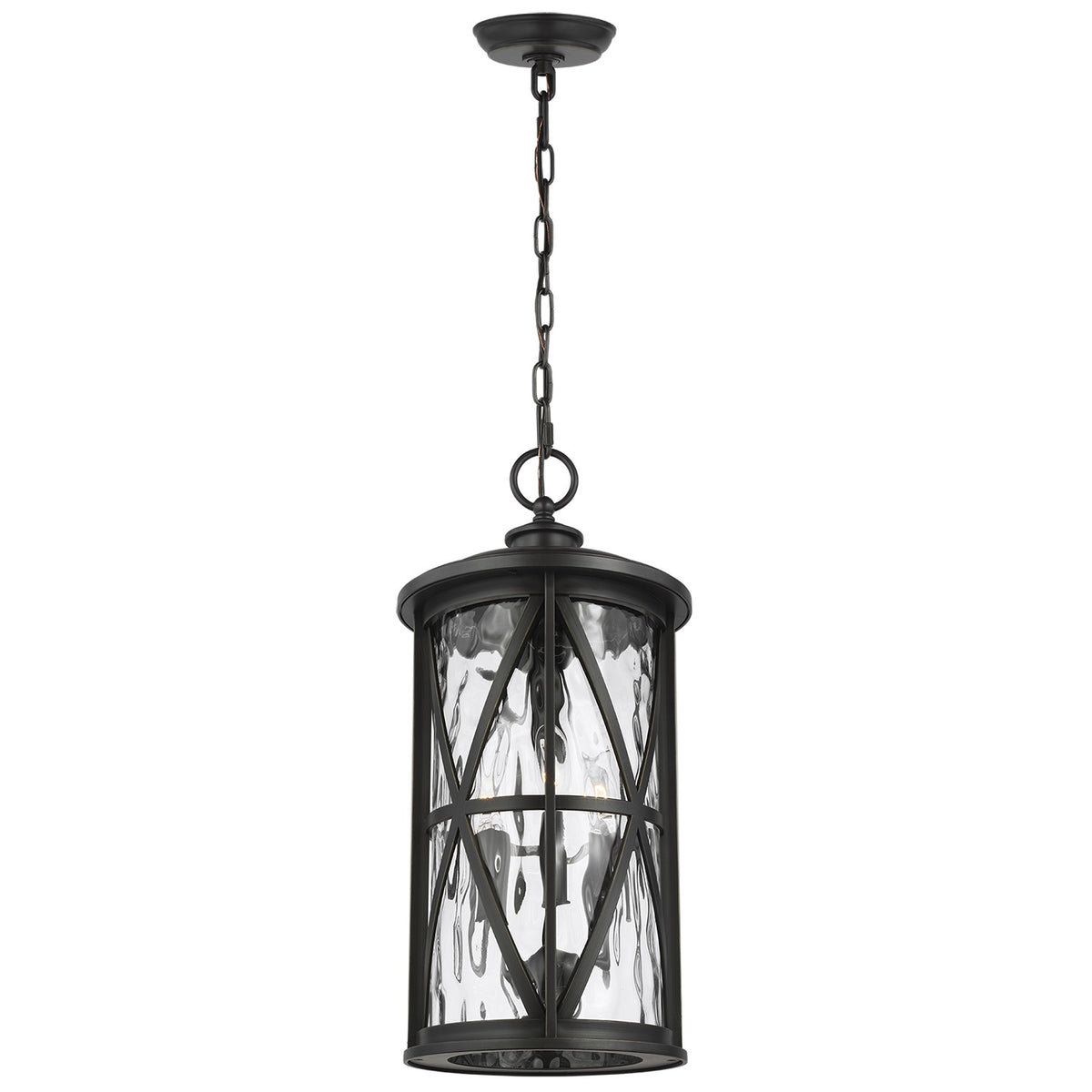 Three Light Outdoor Pendant — 21.38"