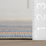 Tyne Coastal Striped Machine Washable Rug