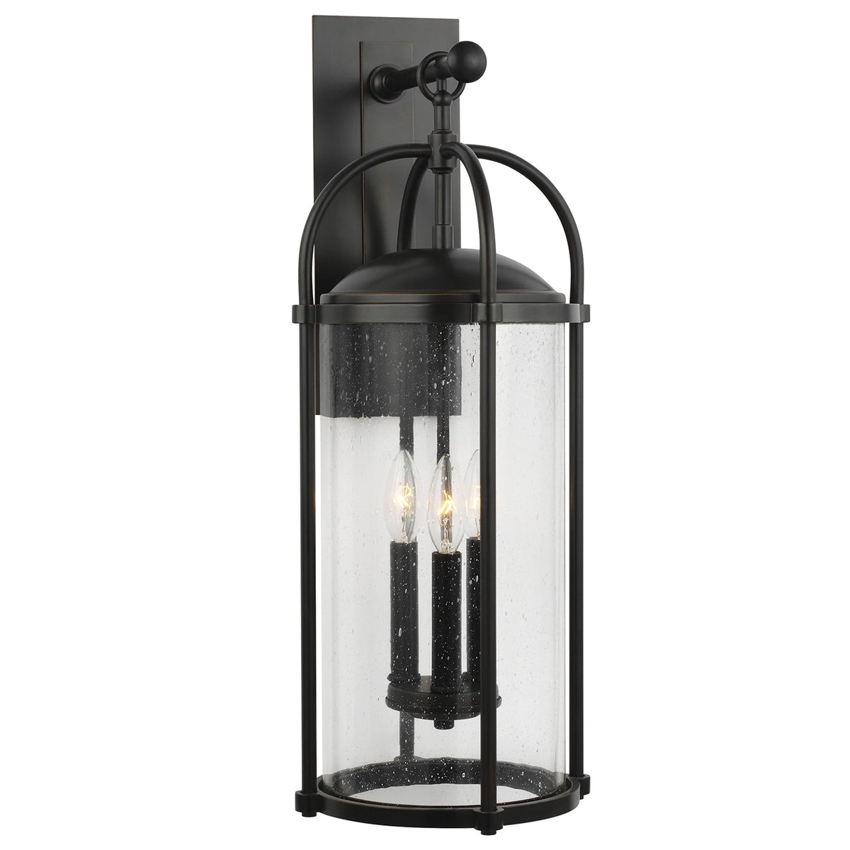 Three Light Outdoor Wall Lantern — 9.5", 11"