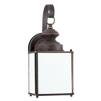 One Light Outdoor Wall Lantern — 12.50", Etched White Tiffany
