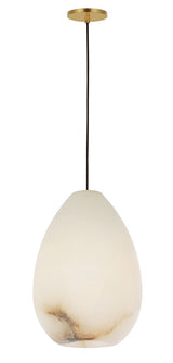 Alina One Light Pendant — 6.80", Alabaster
