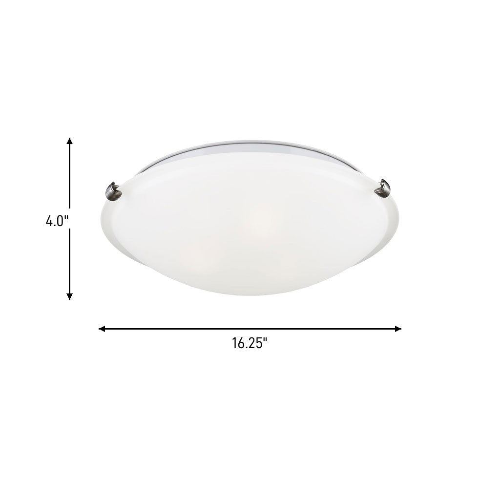 Three Light Flush Mount — 4.00"