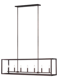 Moffet Street Seven Light Linear Chandelier