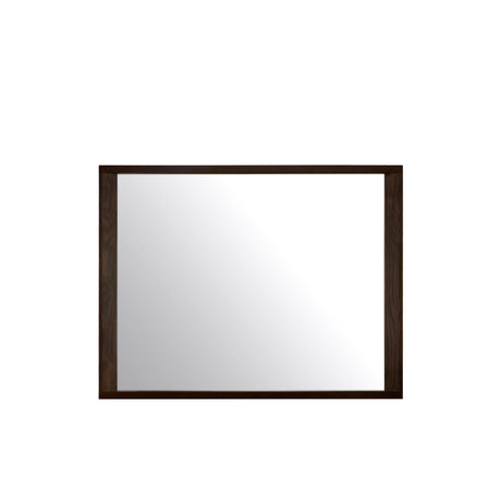 West Bros Fulton Landscape Rectangular Mirror, on white