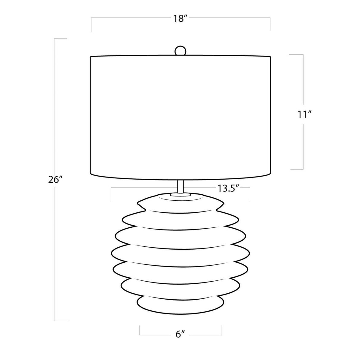Accordion One Light Table Lamp — 26.00"
