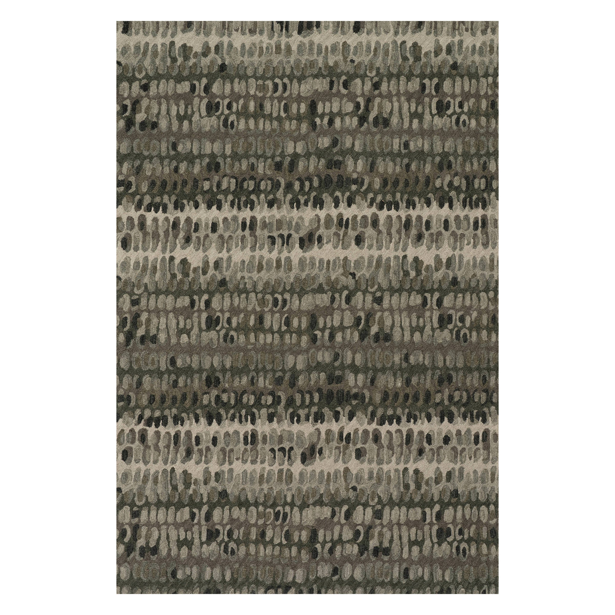 Dash & Albert Paint Chip Hand Micro Hooked Wool Rug in Forest, on white