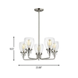 Belton Five Light Up Chandelier