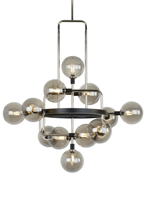 Viaggio 12 Light Chandelier — Smoke