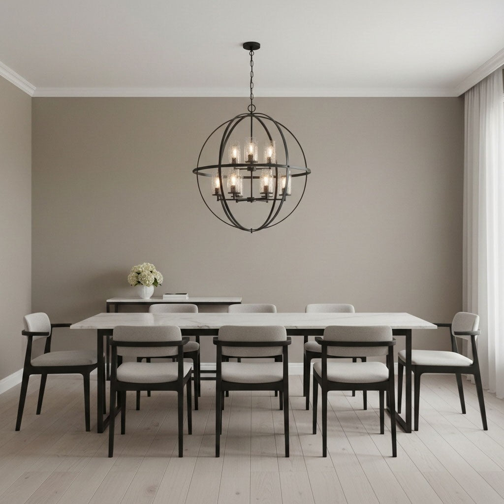 Alturas Nine Light Chandelier — Clear Seeded