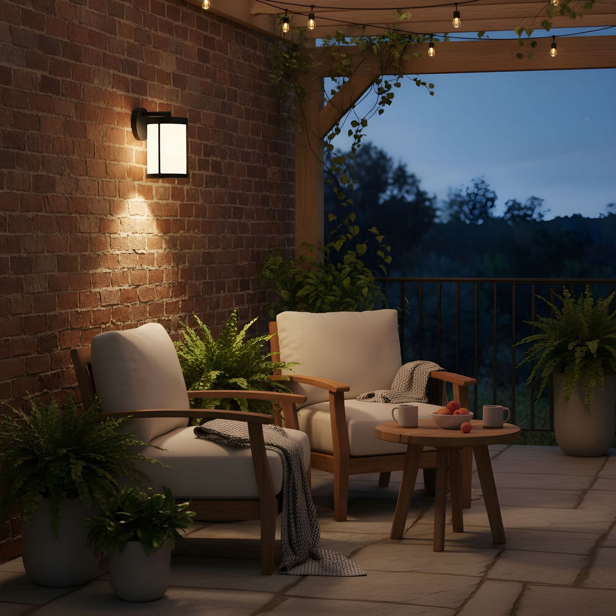 Luning Small Lantern — Opal Etched