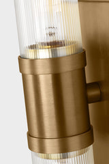 Keaton 16" Bath Sconce — Clear Fluted