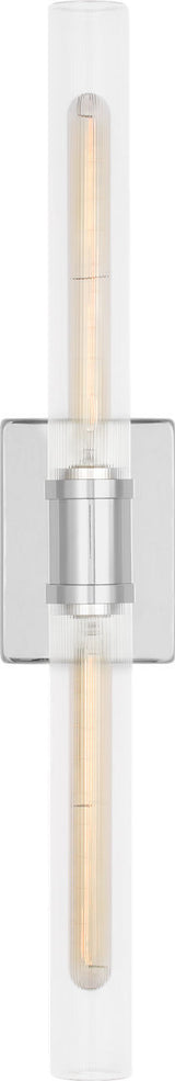 Keaton 30" Vanity Sconce — Clear Fluted