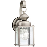 Jamestowne One Light Outdoor Wall Lantern — 11.25", Clear Beveled