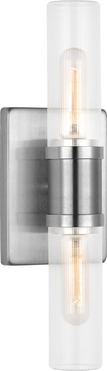 Keaton 16" Bath Sconce — Clear Fluted