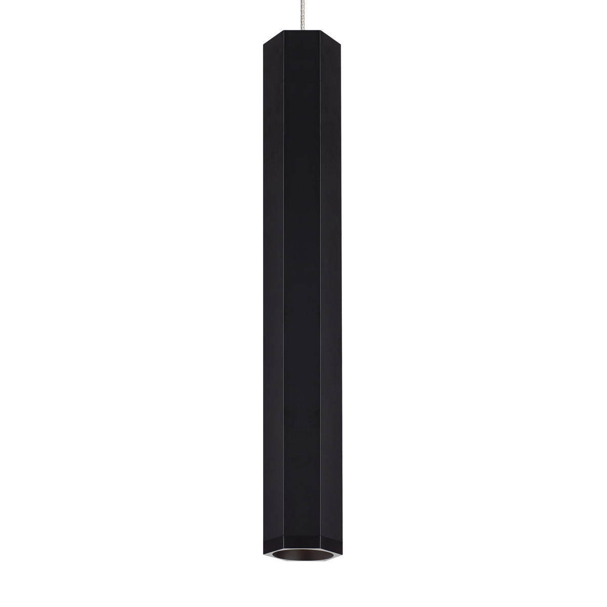 Blok One Light Pendant — 22.50", Matte Black/Satin Nickel, MonoPoint