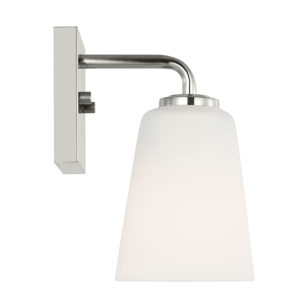 Miles One Light Bath — Etched white glass