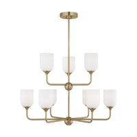 Emile Nine Light Chandelier — 60 W